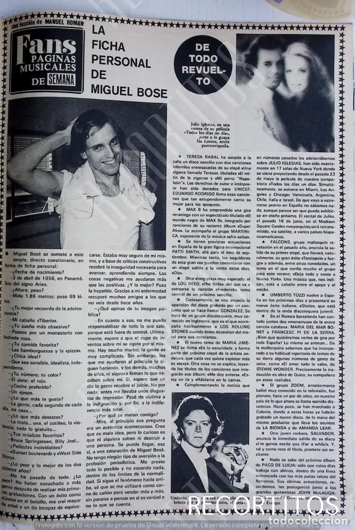 Coleccionismo de Revistas y Peri&oacute;dicos: MIGUEL BOSE JULIO IGLESIAS ISA LORENZ UMBERTO TOZZI