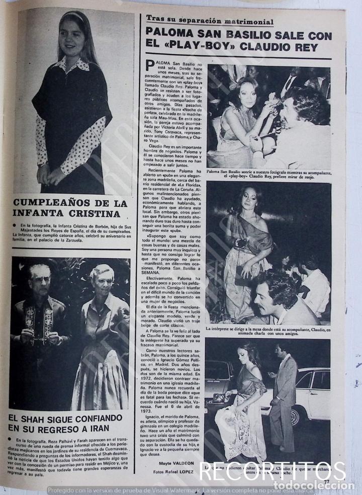 Coleccionismo de Revistas y Peri&oacute;dicos: LA INFANTA CRISTINA FARAH DIBA PALOMA SAN BASILIO