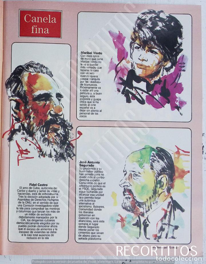 Coleccionismo de Revistas y Peri&oacute;dicos: MARIBEL VERDU FIDEL CASTRO JOSE ANTONIO SEGURA
