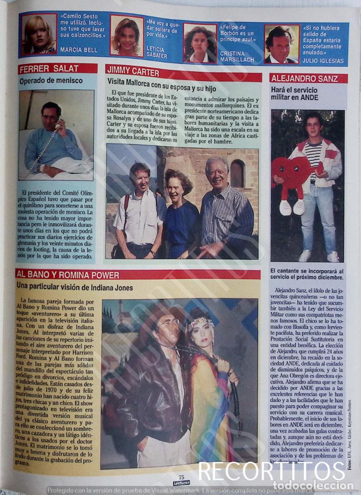 Coleccionismo de Revistas y Peri&oacute;dicos: ALEJANDRO SANZ ROMINA POWER AL BANO JIMMY CARTER FERRER SALAT LETICIA SABATER JULIO IGLESIAS