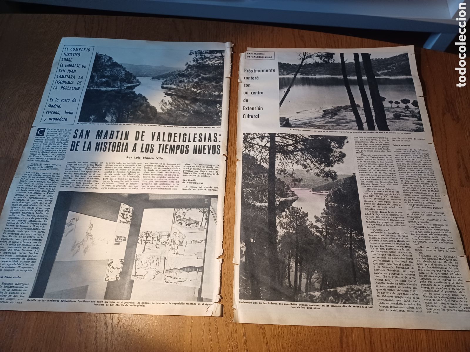 Collectionnisme de Revues et Journaux: SAN MART&Iacute;N DE VALDEIGLESIAS DE LA HISTORIA A LOS TIEMPOS NUEVOS . ART&Iacute;CULO A&Ntilde;O 1966.2 P&Aacute;GS.42X 28 CM