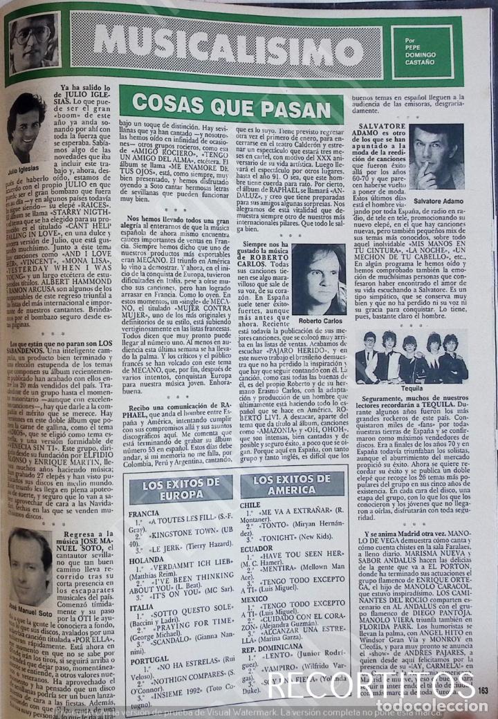 Coleccionismo de Revistas y Peri&oacute;dicos: TEQUILA ROBERTO CARLOS ADAMO JULIO IGLESIAS JOSE MANUEL SOTO