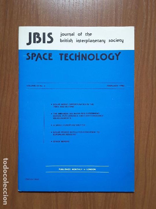 Collezionismo di Riviste e Giornali: Journal of the British Interplanetary Society Vol. 33, No. 2 - Space Technology