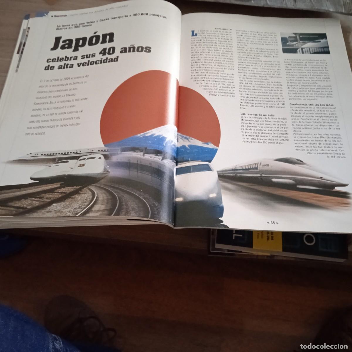 Coleccionismo de Revistas y Peri&oacute;dicos: Recorte de revista ferroviaria Lineas. Octubre 2004. Informe 40 a&ntilde;os de Alta velocidad en Jap&oacute;n.5 p&aacute;