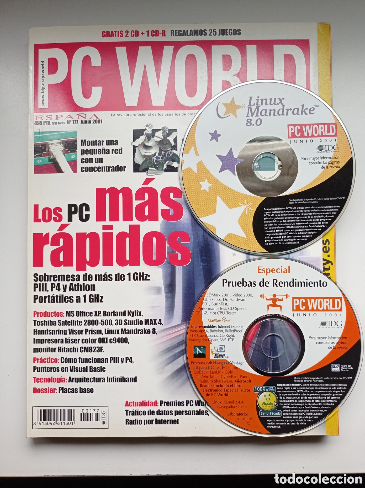 Coleccionismo de revistas y peri&oacute;dicos: Pc World - Junio 2001 - con 2 CDs - Foto 1