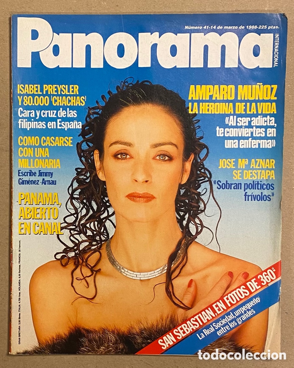 Coleccionismo de Revistas y Peri&oacute;dicos: PANORAMA N&deg; 41 (1988). AMPARO MU&Ntilde;OZ, JOS&Eacute; MAR&Iacute;A AZNAR, RAPHAEL, REAL SOCIEDAD, SARA MONTIEL,