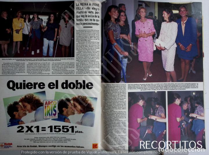 Coleccionismo de revistas y peri&oacute;dicos: JUEGOS PARAOLIMPICOS REINA SOFIA BARCELONA 92 SILVIA DE SUECIA SOMMERLATH IRENE VILLA
