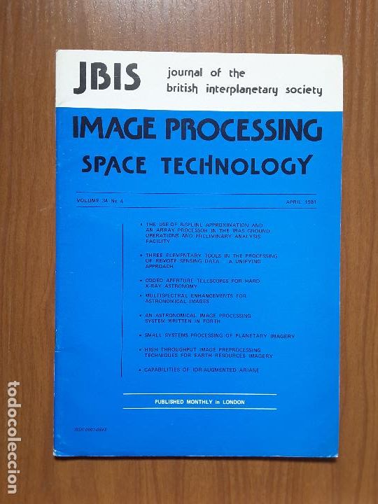 Collezionismo di Riviste e Giornali: Journal of the British Interplanetary Society Vol. 34, No. 4 - Image Processing - Space Technology