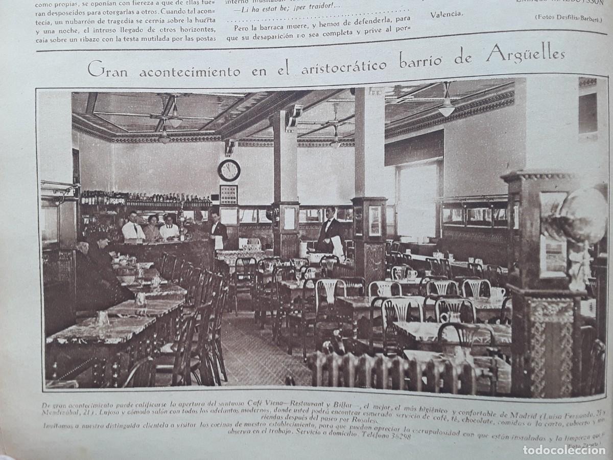 Collezionismo di Riviste e Giornali: APERTURA SUNTUOSO CAFE VIENA ,RESTAURANT Y BILLAR MADRID BARRIO DE ARGUELLES HOJA A&Ntilde;O 1929