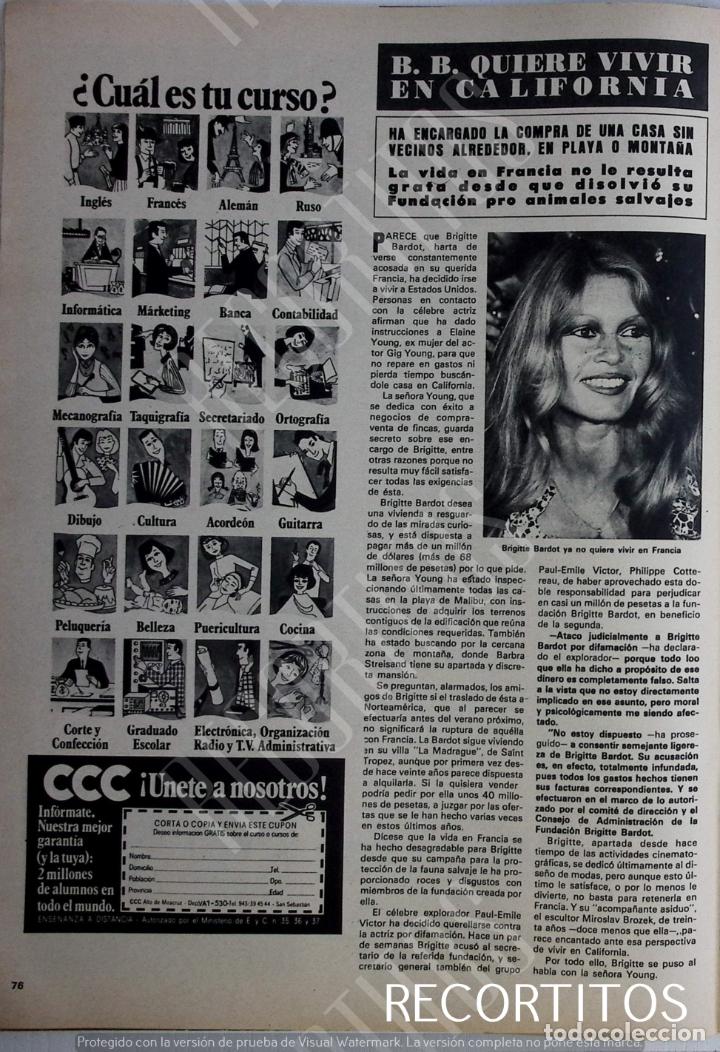 Coleccionismo de Revistas y Peri&oacute;dicos: brigitte bardot