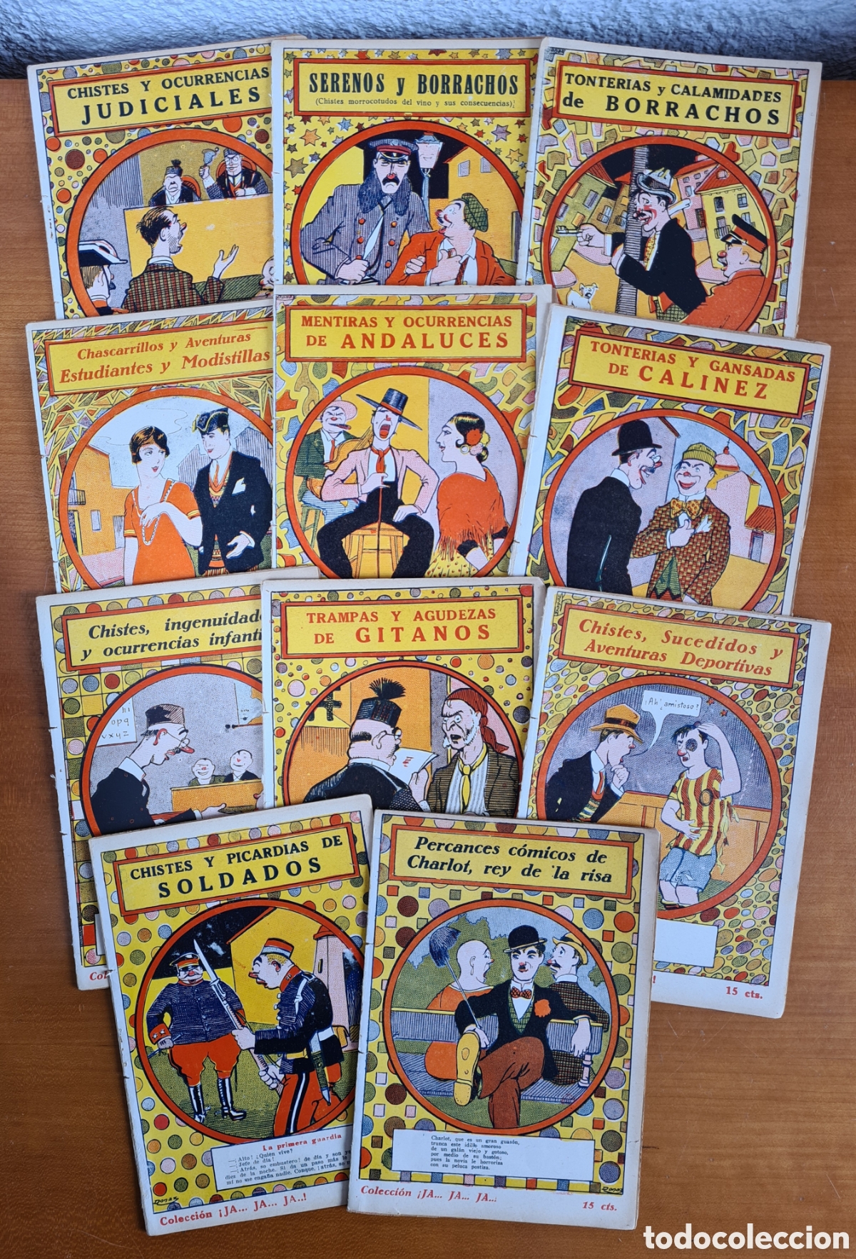 Collection Magazines and Newspapers: 11 Antiguas Revistas Humor Colecci&oacute;n JAJAJA Percances C&oacute;micos Charlot Rey Risa Soldado Chaplin