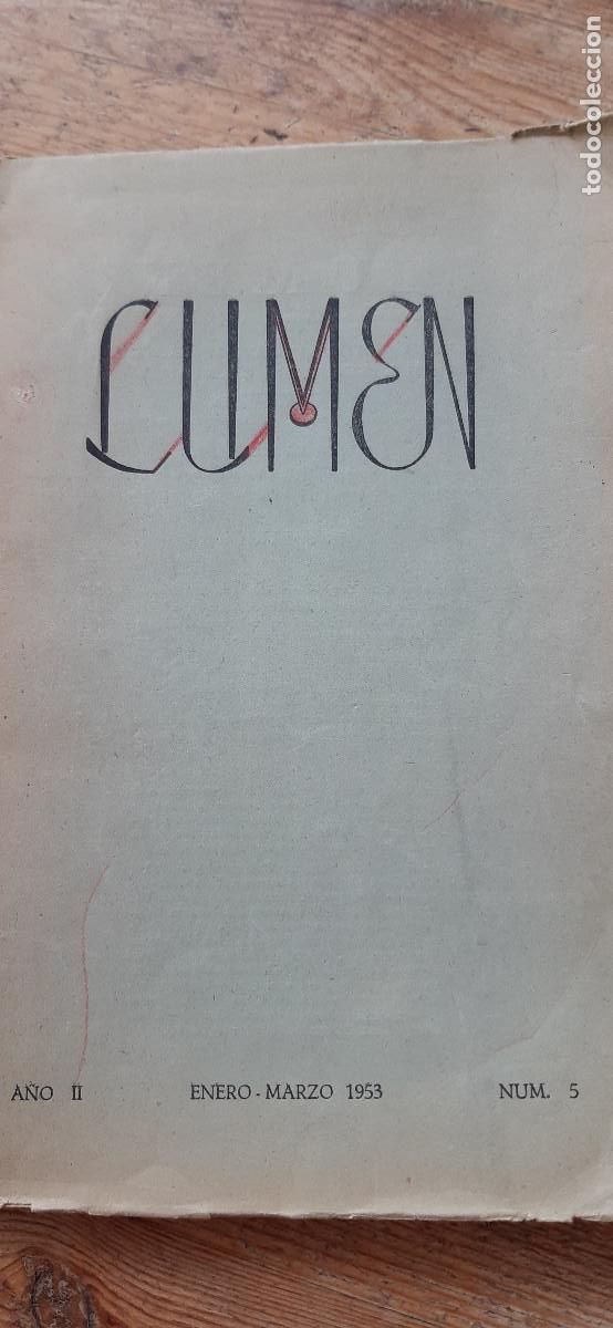 Coleccionismo de Revistas y Peri&oacute;dicos: Lumen. Revista editada por los profesores del Seminario de Vitoria. A&ntilde;o II. N&uacute;mero 5.