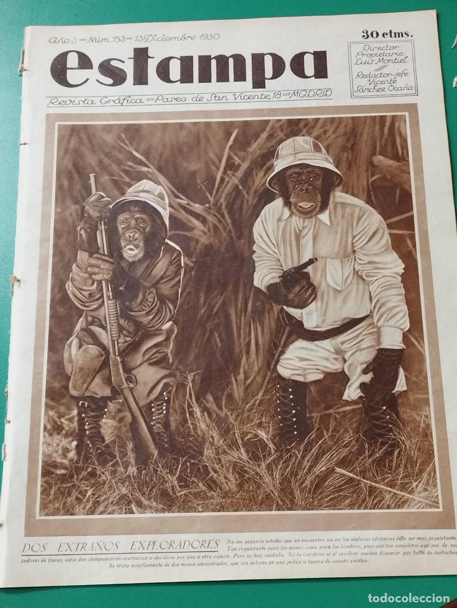 Collectionnisme de Revues et Journaux: ESTAMPA N&ordm; 153 DE 13/12/1930 (SUCESOS DE VALENCIA - CABRI&Ntilde;ANA - GOROSTIZA)