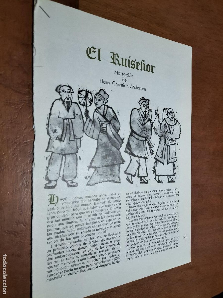 Collezionismo di Riviste e Giornali: EL RUISE&Ntilde;OR. HANS CHRISTIAN ANDERSEN CUENTO 3 P&Aacute;GINA. ART&Iacute;CULO EXTRAIDO DE REVISTA. BUEN ESTADO