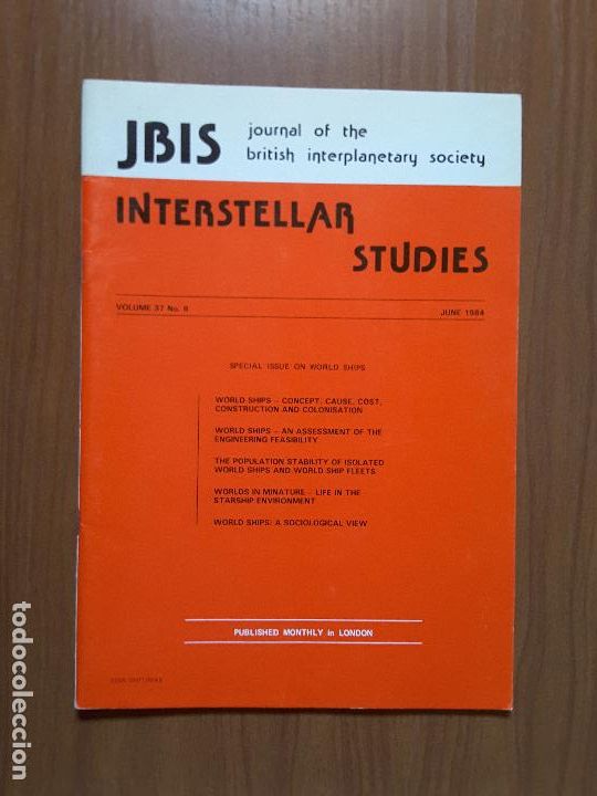 Collezionismo di Riviste e Giornali: Journal of the British Interplanetary Society Vol. 37, No. 6 - Interstellar Studies