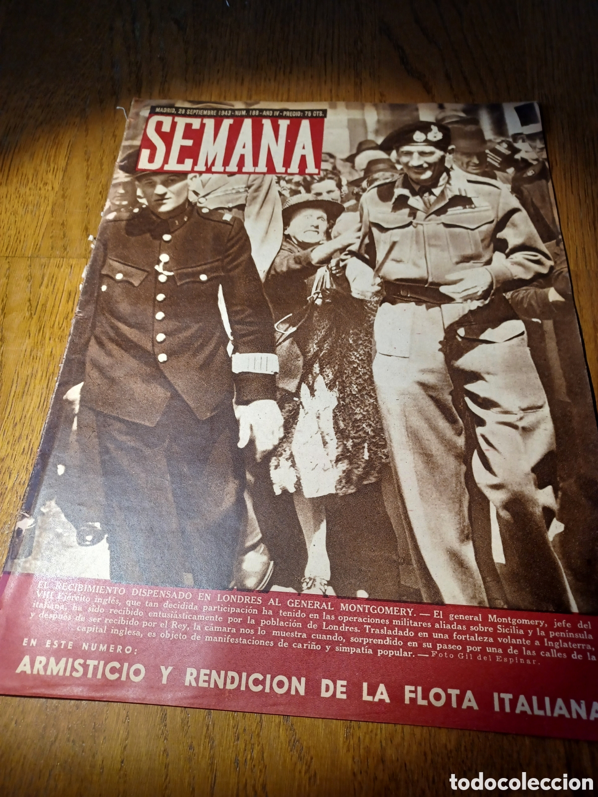 Coleccionismo de Revistas y Peri&oacute;dicos: SEMANA 1943 MUSSOLINI EN EL GRAN SASSO. OCUPACI&Oacute;N DE ROMA POR ALEMANIA. BETTY GRABLE