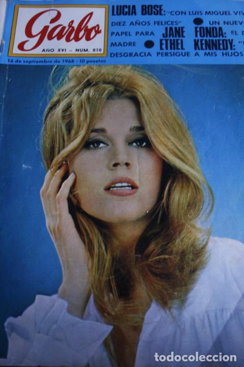 Coleccionismo de Revistas y Peri&oacute;dicos: JANE FONDA JACQUES CHARRIER ALAIN DELON SARA MONTIEL LUCIA BOSE 1968