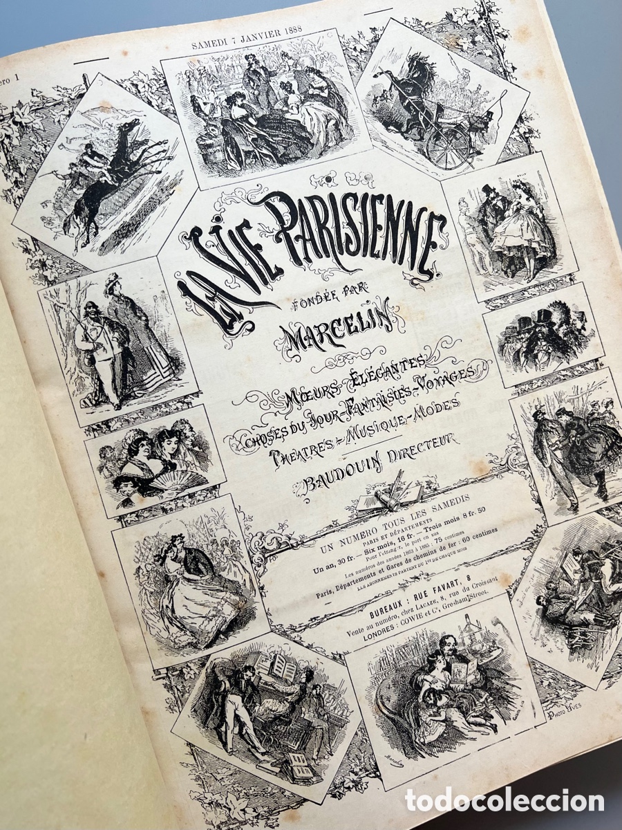 Collection Magazines and Newspapers: LA VIE PARISIENNE. Revista encuadernada, 7 enero - 29 diciembre 1888