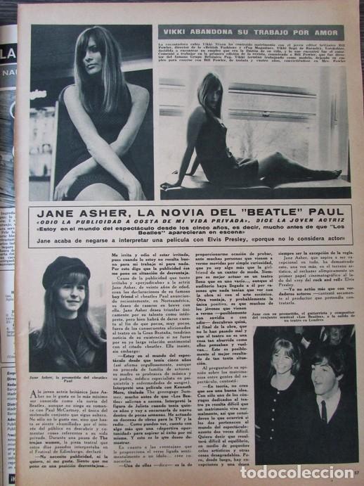 Coleccionismo de Revistas y Peri&oacute;dicos: RECORTE HOLA 1151 1966 VIKKI NIXON, JANE ASHER, PAUL MCCARTNEY. CECILE SOREL