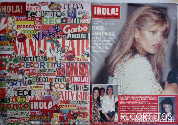 Coleccionismo de Revistas y Peri&oacute;dicos: RECORTE PORTADA 2446 ISABEL SARTORIUS GLORIA ESTEFAN