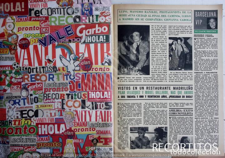 Coleccionismo de revistas y peri&oacute;dicos: MASSIMO RANIERI PILAR VELAZQUEZ MIGUEL GALLARDO AMIBILIA