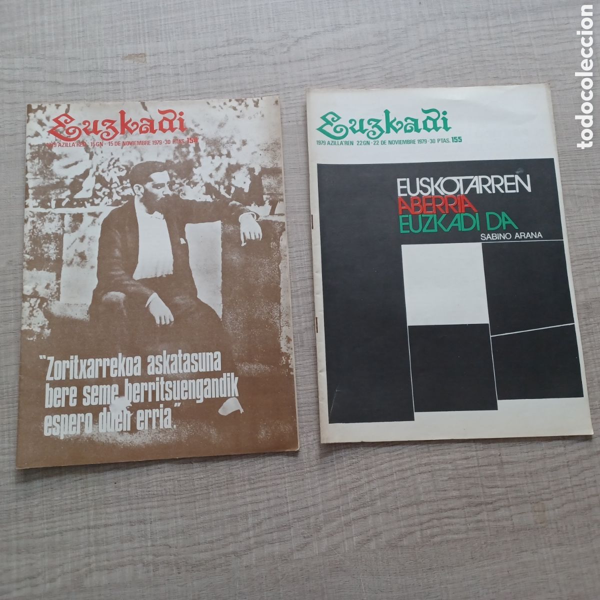 Coleccionismo de Revistas y Peri&oacute;dicos: REVISTA EUZKADI N&deg; 154 Y 155 A&Ntilde;O 1979