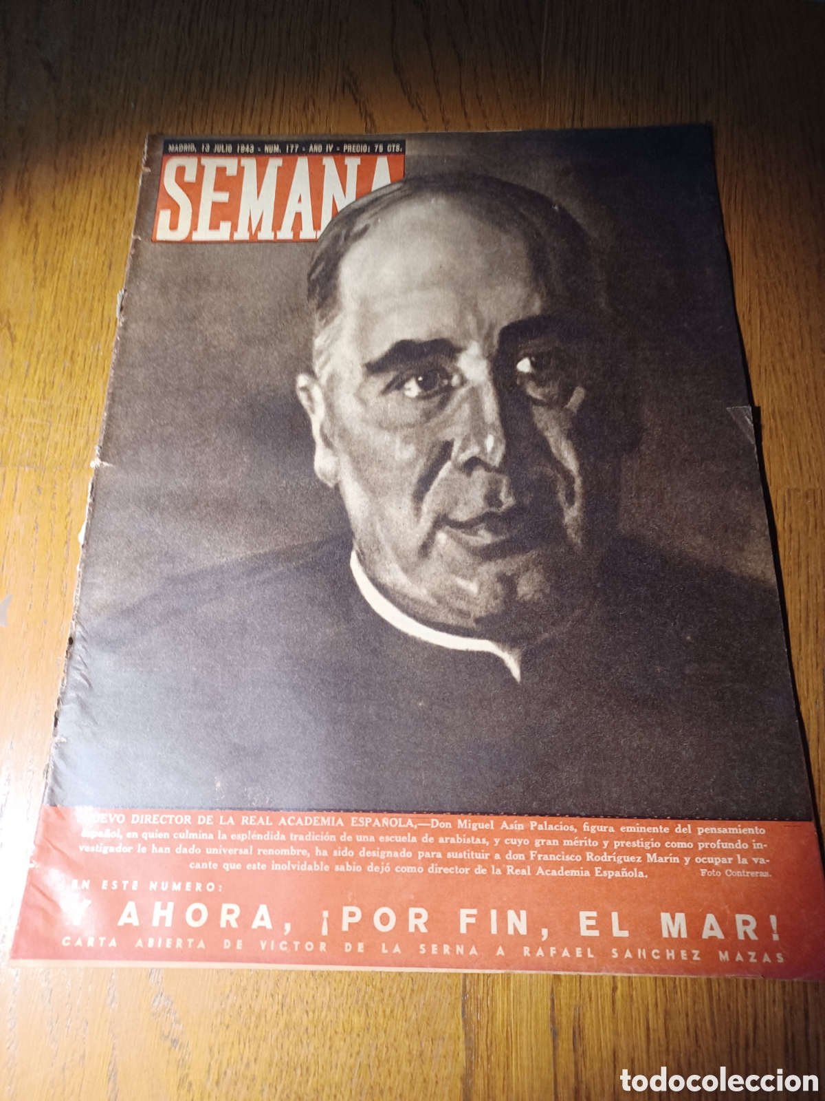 Coleccionismo de Revistas y Peri&oacute;dicos: SEMANA 1943 DESEMBARCO EN SICILIA. TRIUNFO DE PEDRO ROMERO. VENEZUELA Y SU PETR&Oacute;LEO. FERIA BALEARES