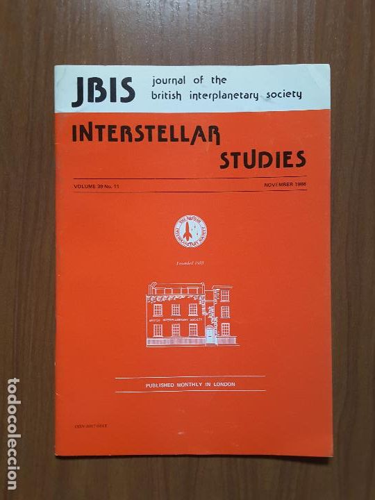 Coleccionismo de revistas y peri&oacute;dicos: Journal of the British Interplanetary Society Vol. 39, No. 11 - Interstellar Studies