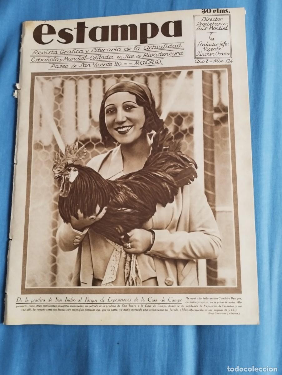 Sammeln von Zeitschriften und Zeitungen: ESTAMPA. N&ordm; 124. (27-5-1930) BARCELONA-ATHLETIC, CRISTO DE LOS MILAGROS, MAQUINA DE COSER
