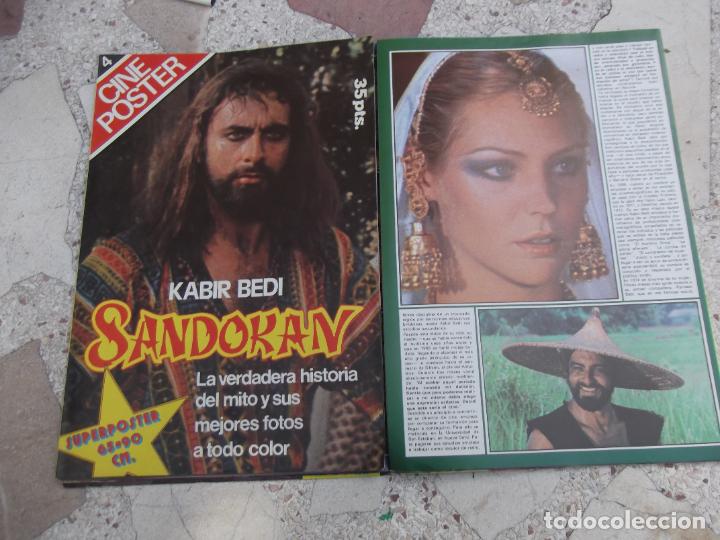 Collezionismo di Riviste e Giornali: cine poster n&ordm; 4,kabir bedi,sandokan, super poster 65x90,biografia peliculas, y una seleccion16 foto