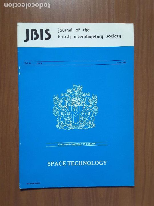 Colecionismo de Revistas e Jornais: Journal of the British Interplanetary Society Vol. 41, No. 6 - Space Technology