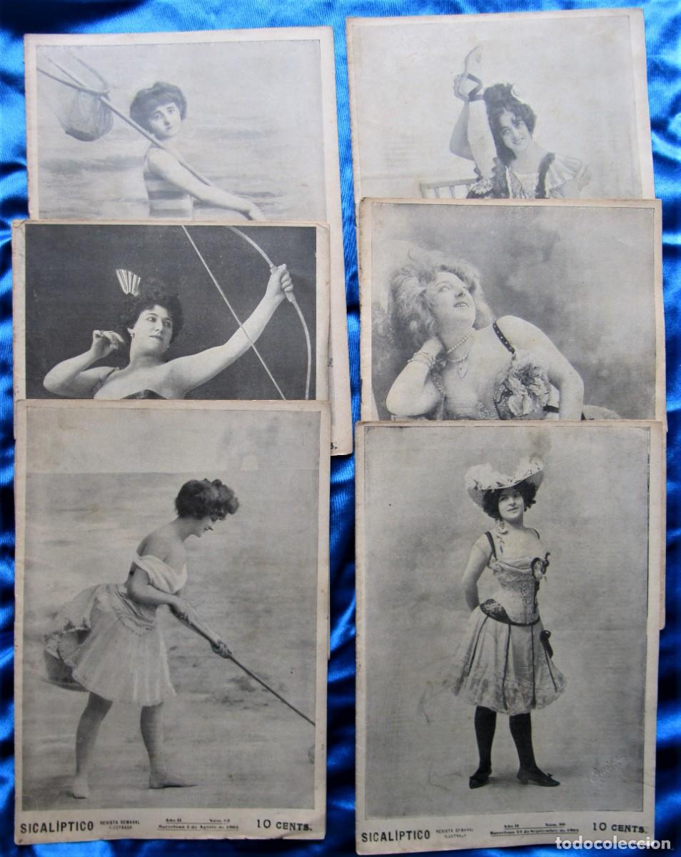 Coleccionismo de Revistas y Peri&oacute;dicos: SICAL&Iacute;PTICO. LOTE DE 22 REVISTAS. DESDE EL A&Ntilde;O I A&Ntilde;O III. BARCELONA, 1904 - 1906.
