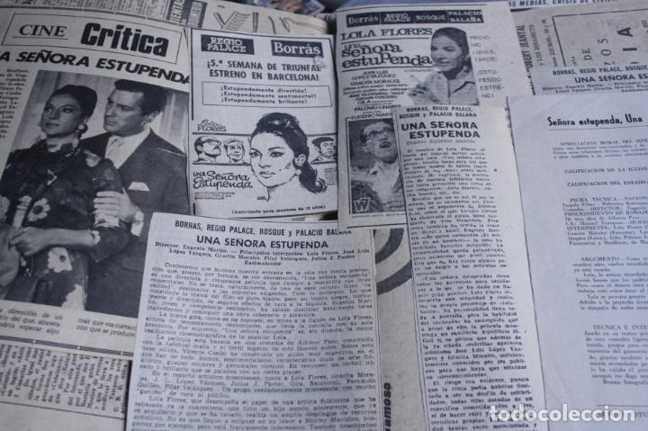 Coleccionismo de revistas y peri&oacute;dicos: 7 RECORTES DE PRENSA ORIGINALES PUBLICIDAD CRITICA UNA SE&Ntilde;ORA ESTUPENDA LOLA FLORES