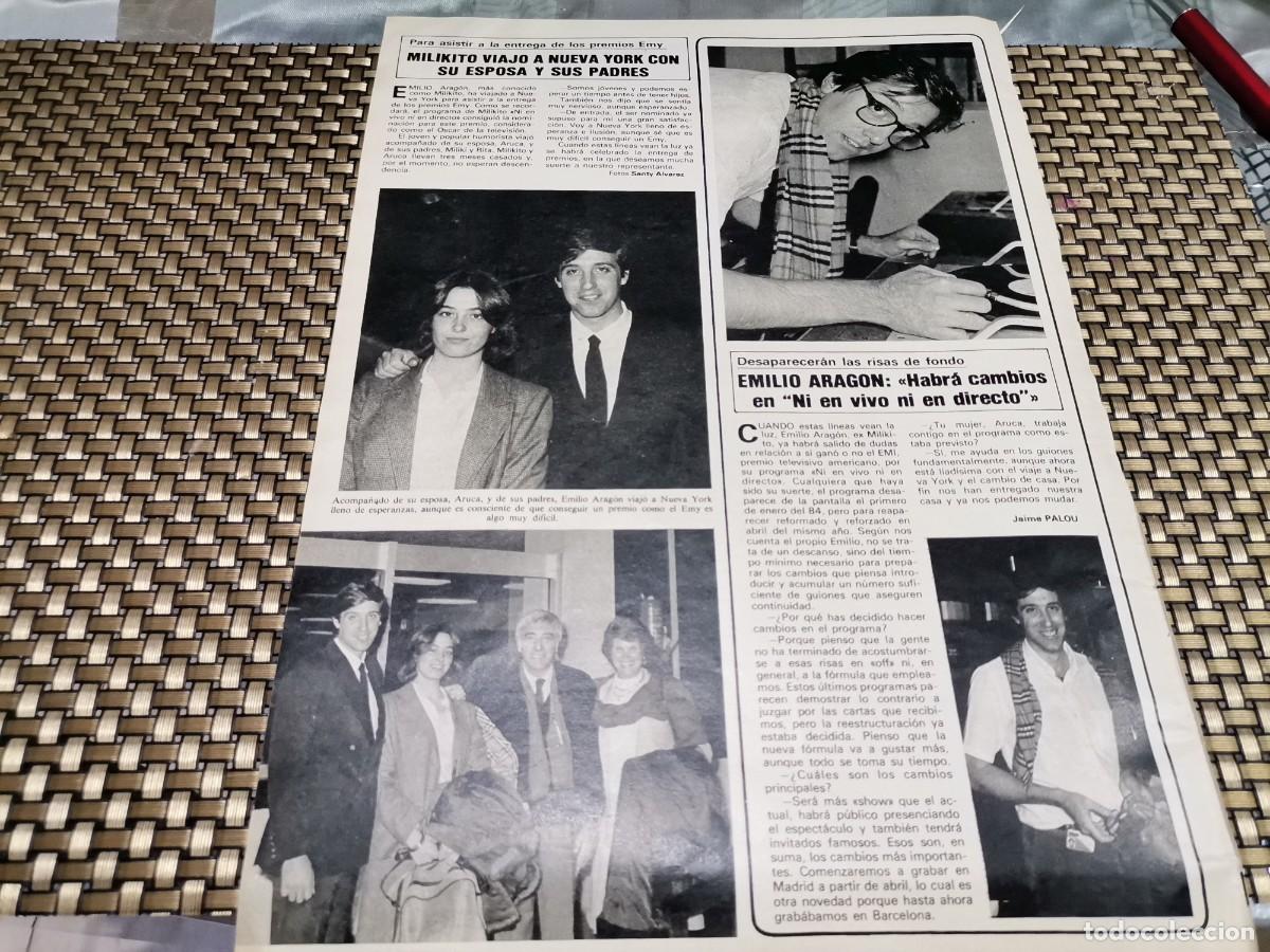 Coleccionismo de Revistas y Peri&oacute;dicos: MILIKITO EMILIO ARAGON RECORTE REVISTA 1983