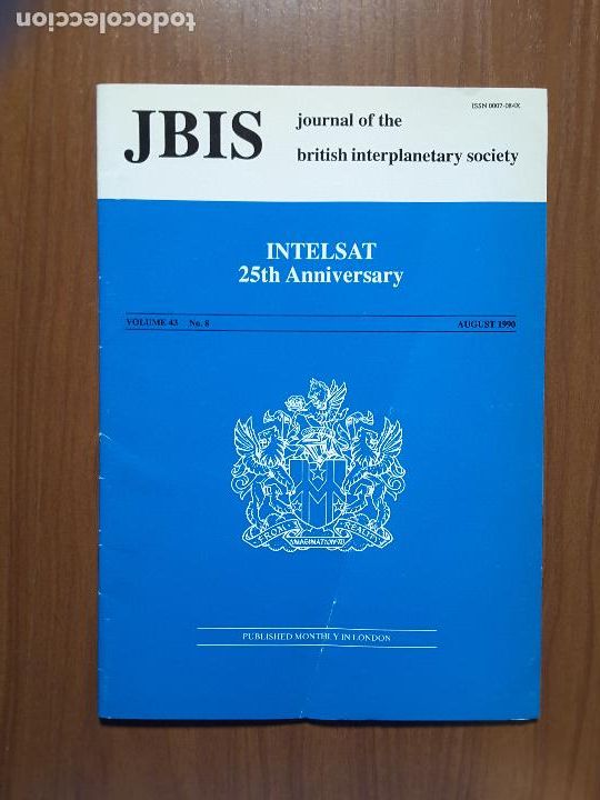 Collectionnisme de Revues et Journaux: Journal of the British Interplanetary Society Vol. 43, No. 8 - INTELSAT 25th Aniversary