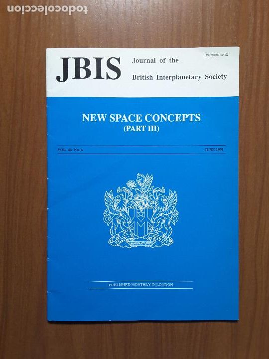 Colecionismo de Revistas e Jornais: Journal of the British Interplanetary Society Vol. 44, No. 6 - New Space Concepts (III)