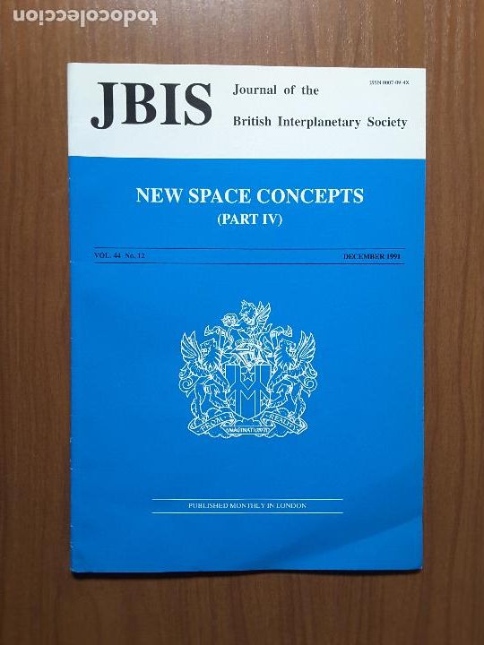 Coleccionismo de revistas y peri&oacute;dicos: Journal of the British Interplanetary Society Vol. 44, No. 12 - New Space Concepts (IV)