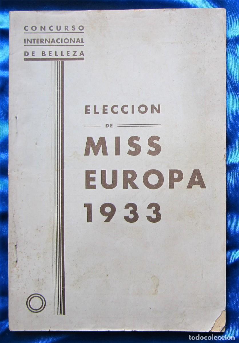 Coleccionismo de Revistas y Peri&oacute;dicos: CONCURSO INTERNACIONAL DE BELLEZA. ELECCI&Oacute;N DE MIS EUROPA, 1933. DIARIO GR&Aacute;FICO AHORA. MADRID.