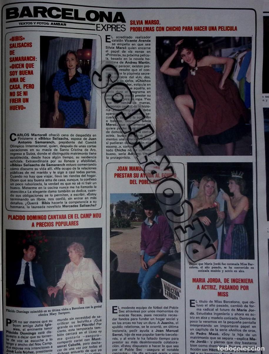 Colecionismo de Revistas e Jornais: maria jorda MISS ESPA&Ntilde;A SILVIA MASO BIBIS SALISACHS PLACIDO DOMINGO MARY SANPERE SERRAT JOAN MANUEL