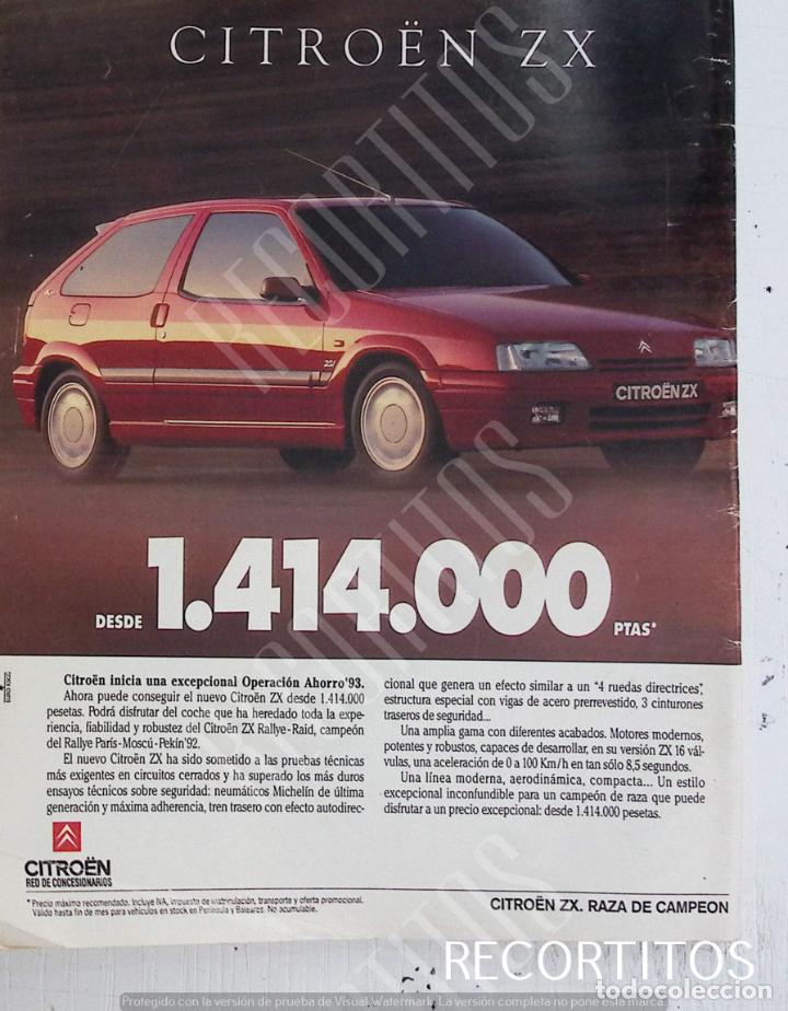 Coleccionismo de Revistas y Peri&oacute;dicos: CITROEN ZX ANUNCIO PUBLICIDAD