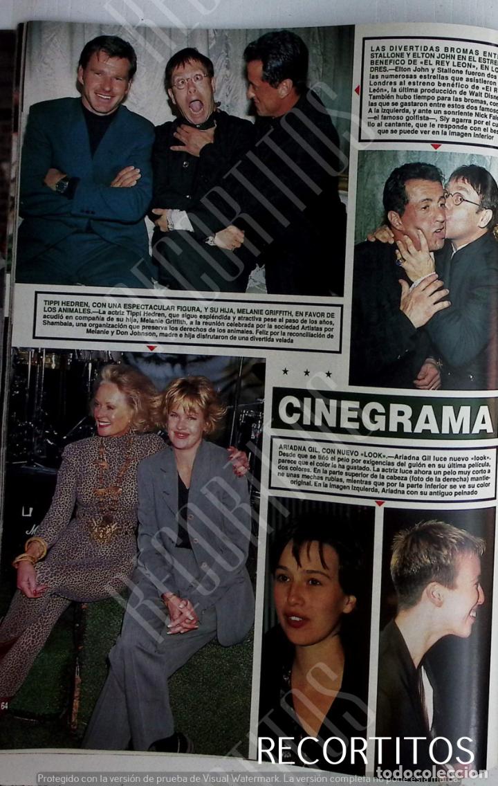 Coleccionismo de Revistas y Peri&oacute;dicos: TIPPI HEDREN MELANIE GRIFFITH ARIADNA GIL SYLVESTER STALLONE ELTON JOHN