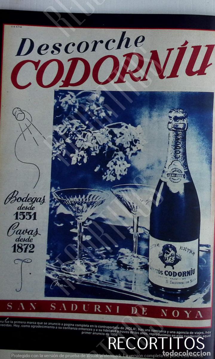 Coleccionismo de revistas y peri&oacute;dicos: CODORNIU CAVA ANUNCIO PUBLICIDAD