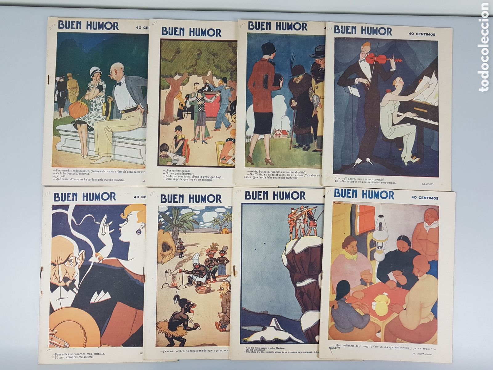 Collezionismo di Riviste e Giornali: BUEN HUMOR Semanario sat&iacute;rico. A&Ntilde;O 1927. Numeros: 270, 271, 272, 275, 276, 278, 279 y 280.