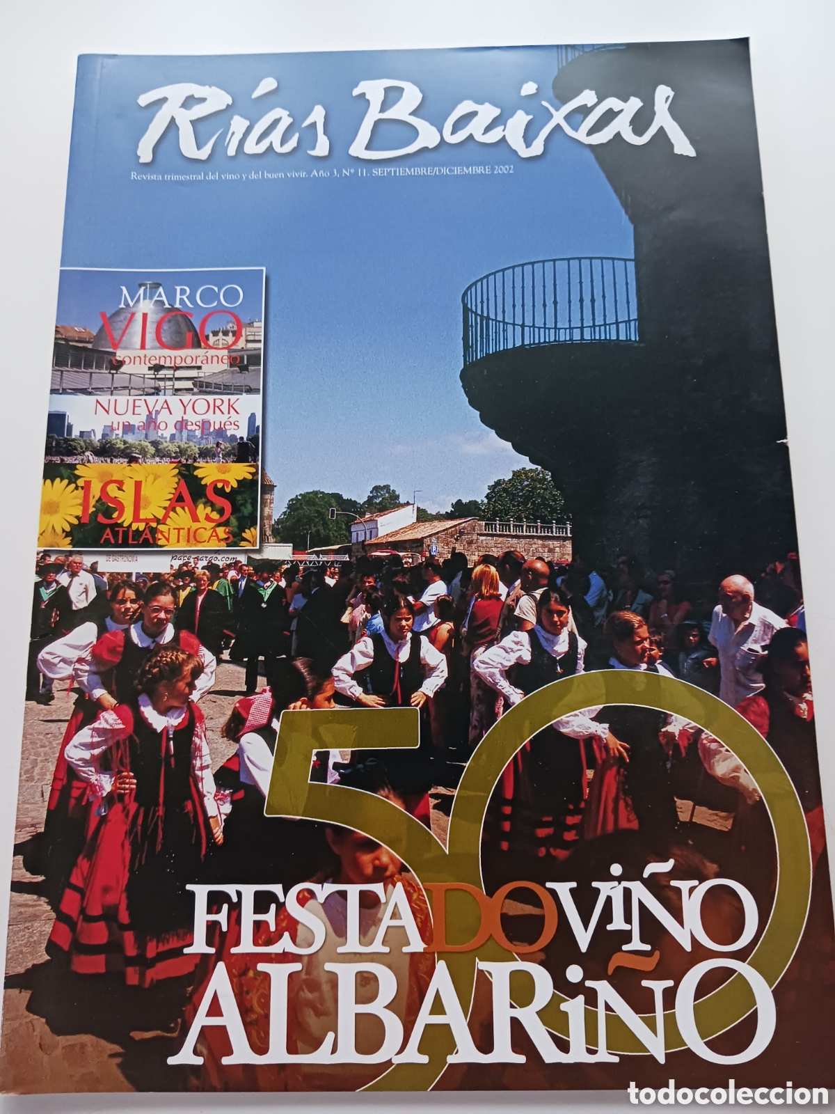 Coleccionismo de revistas y peri&oacute;dicos: Revista R&iacute;as Baixas Vino y buen vivir a&ntilde;o 3 n&uacute;mero 11 2002 festa do vi&ntilde;o Albari&ntilde;o