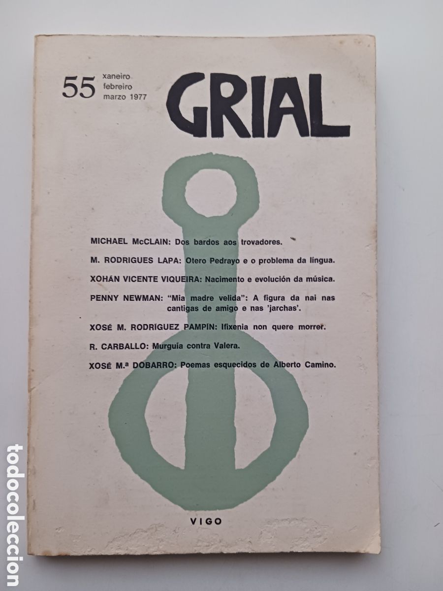 Coleccionismo de revistas y peri&oacute;dicos: Revista Grial n&uacute;mero 55 xaneiro febreiro marzo 1977 Galego