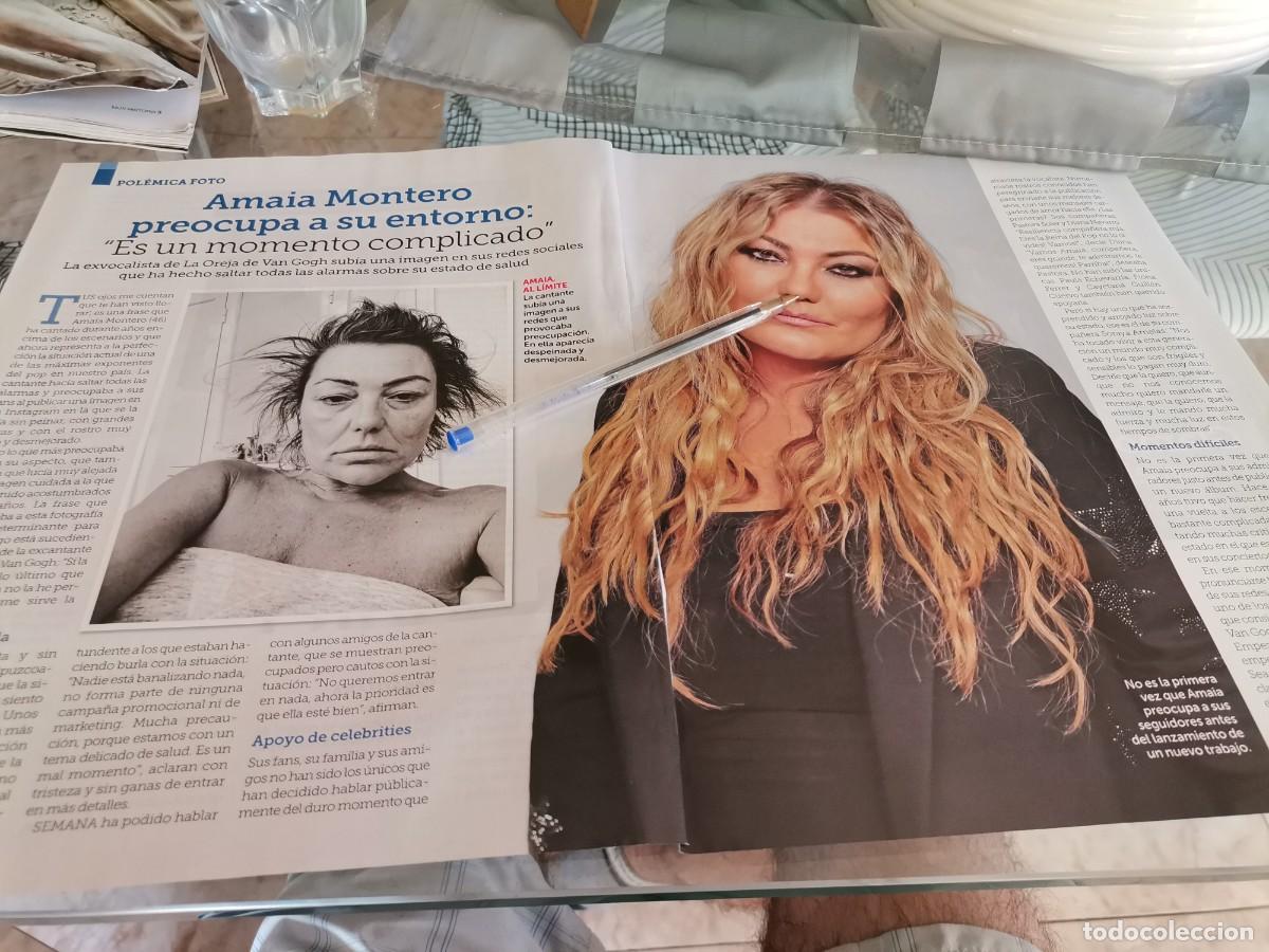 Coleccionismo de revistas y peri&oacute;dicos: AMAIA MONTERO RECORTE REVISTA 2 PAGINAS 2022