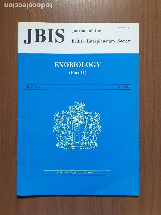 Collectionnisme de Revues et Journaux: Journal of the British Interplanetary Society Vol. 45, No. 6 - Exobiology (II)
