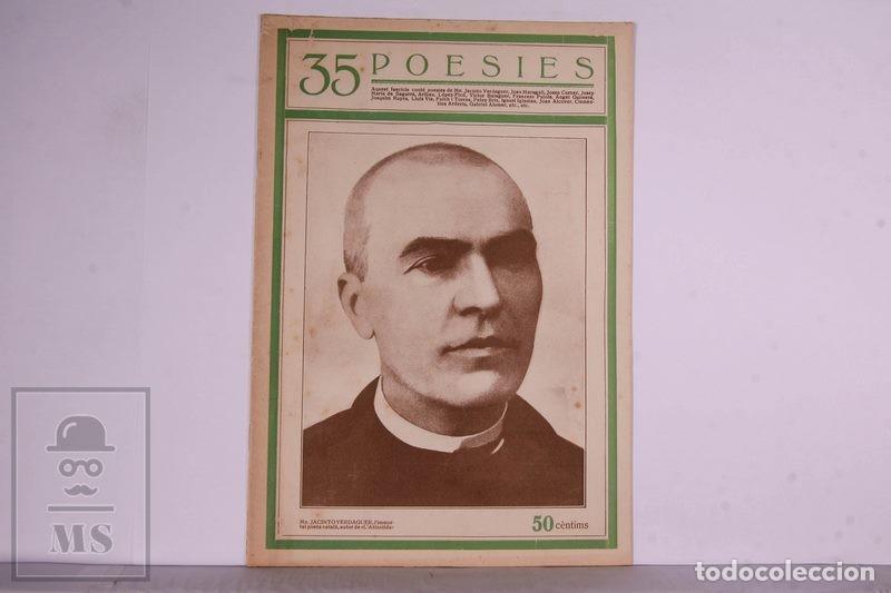 Colecionismo de Revistas e Jornais: Publicacion 35 Poesies - Portada Jacinto Verdaguer - Colecci&oacute;n Coses de Catalunya A&ntilde;os 30