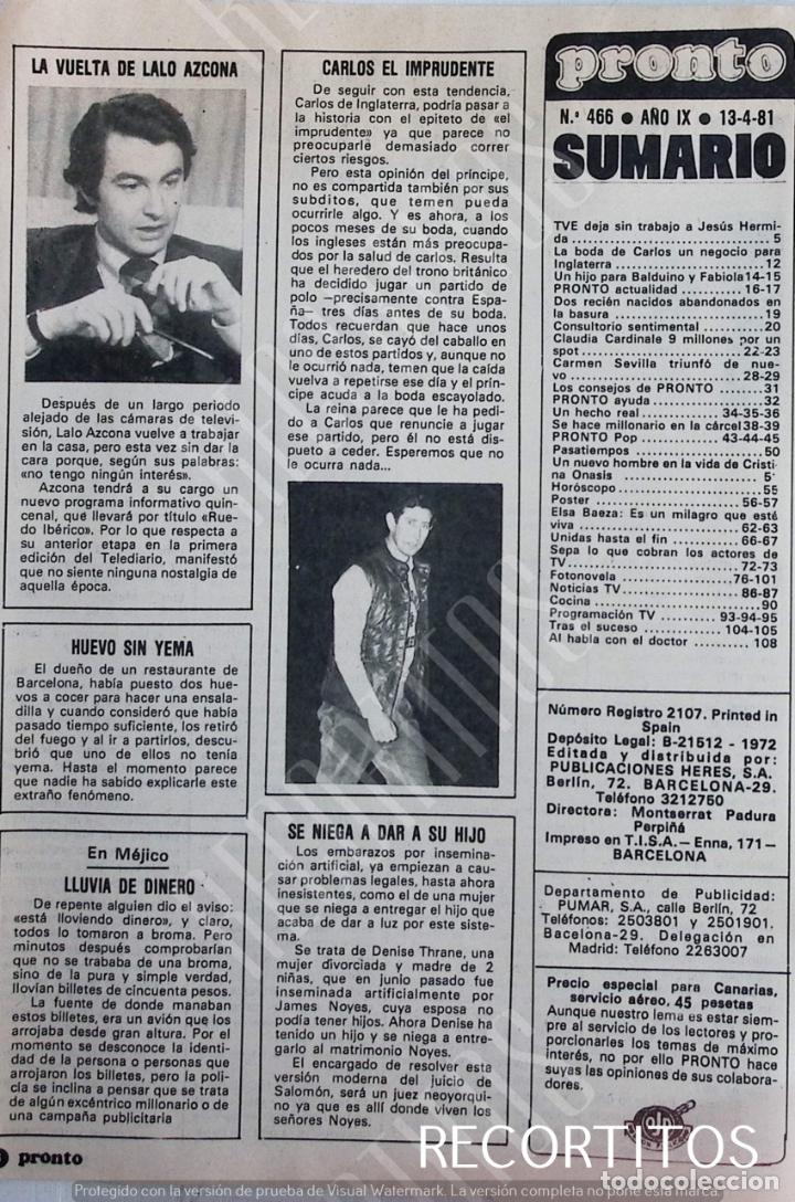 Sammeln von Zeitschriften und Zeitungen: LALO AZCONA CARLOS DE INGLATERRA