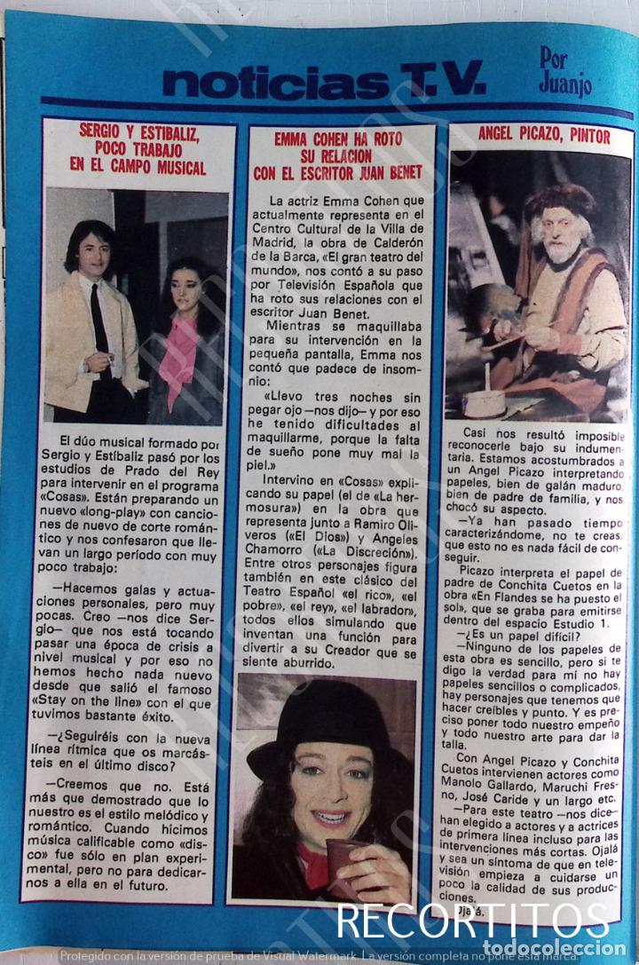 Coleccionismo de Revistas y Peri&oacute;dicos: SERGIO Y ESTIBALIZ MOCEDADES EMMA COHEN ANGEL PICAZO